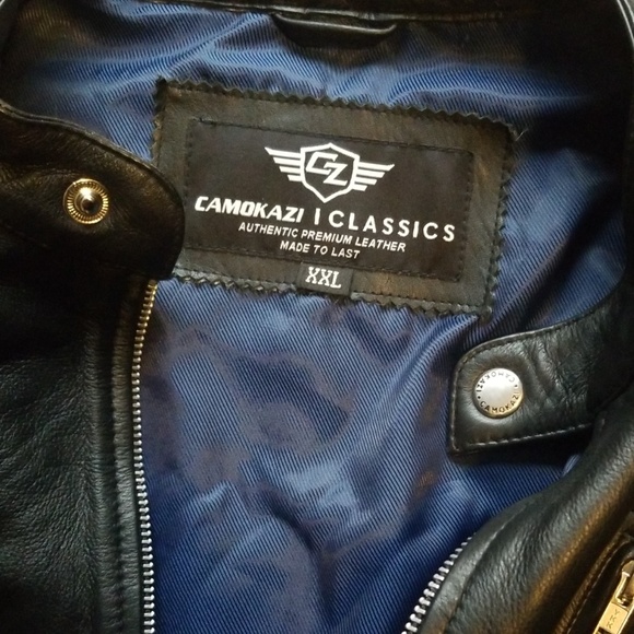 Camokazi 'Real Leather Moto jacket - Picture 3 of 4
